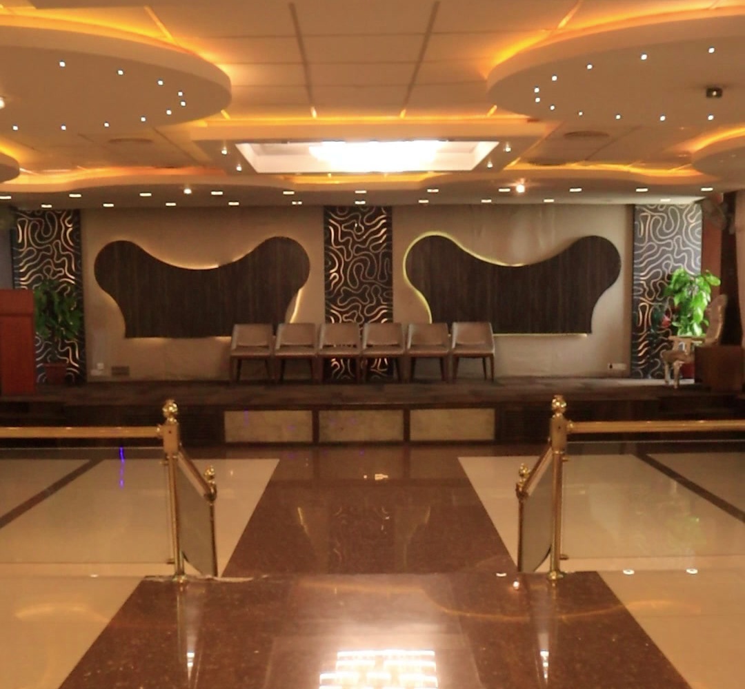 Banquet hall at GM Rejoyz, Malleshwaram, Bengaluru